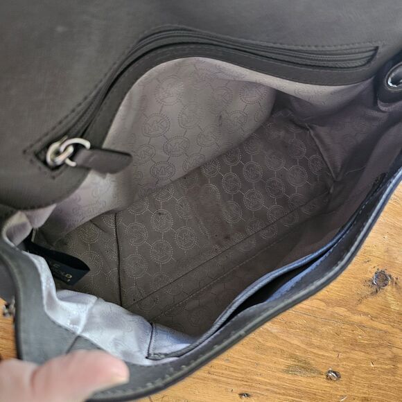 Michael Kors Grey Leather Medium Ava Top Handle Bag With Crossbody Strap - Picture 2 of 6